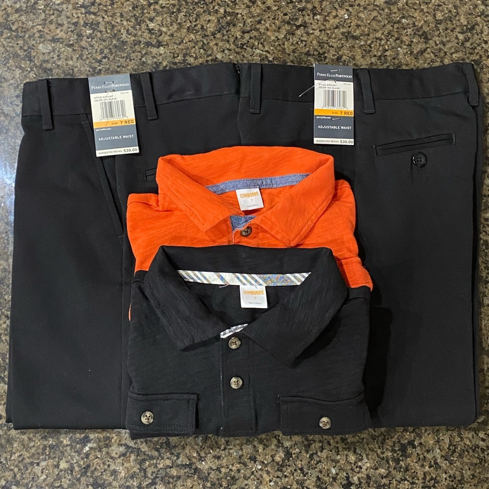 Offers 👍🏼! Bundle: 2 NWT PERRY ELLIS Portfolio Pants & 2 shirts